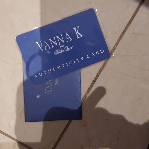 AUTHENTIC 14K OVER STERLING SILVER VANNA K CZ ETERNITY BAND RING size8 CERTIFIED - Picture 5 of 8